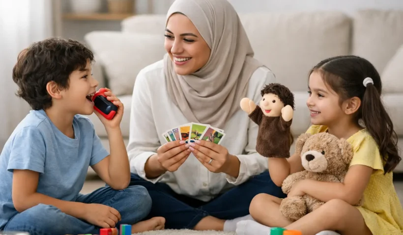 ألعاب تنمية التواصل للأطفال لبناء حوار يومي