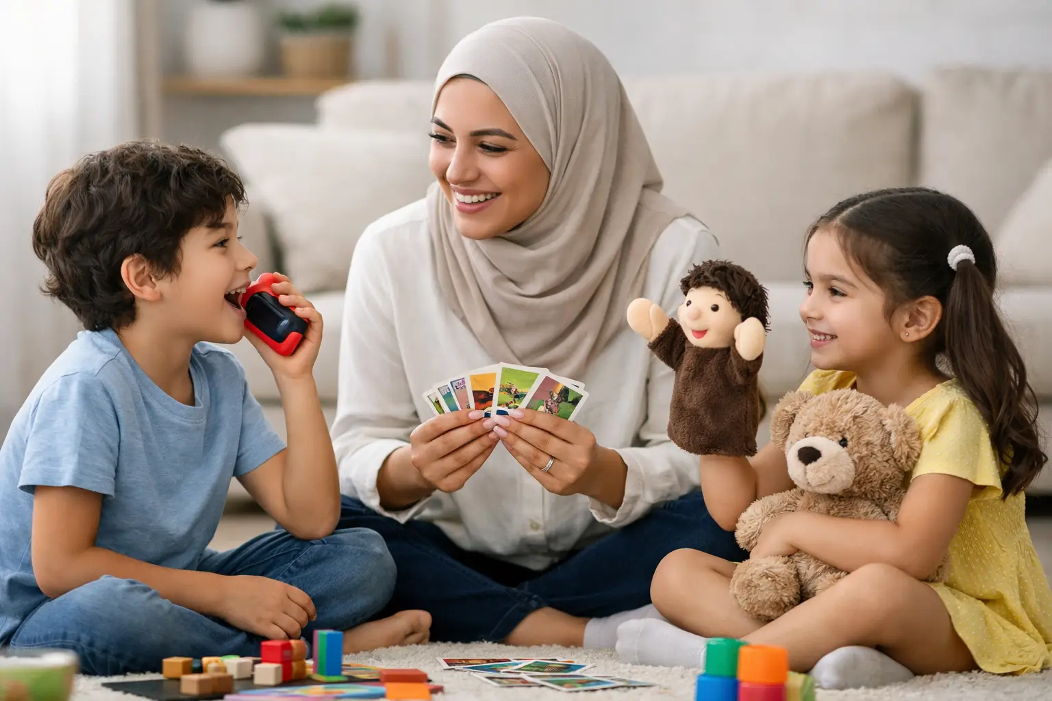 ألعاب تنمية التواصل للأطفال لبناء حوار يومي