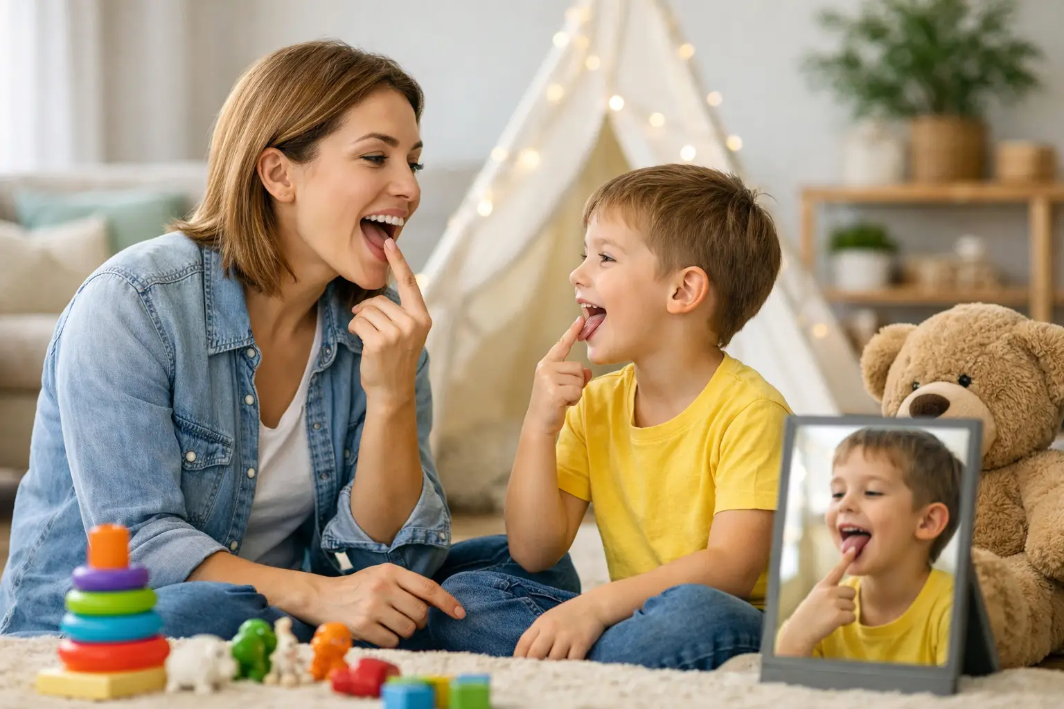 تمارين النطق للأطفال في المنزل بخطوات محببة