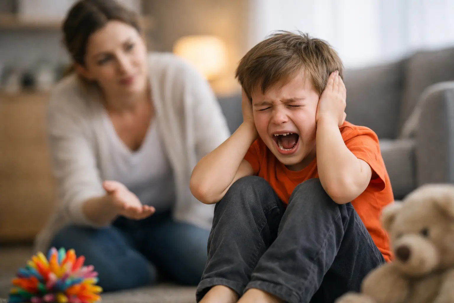 فهم نوبات الغضب الحسية ودعم الطفل بهدوء وأمان